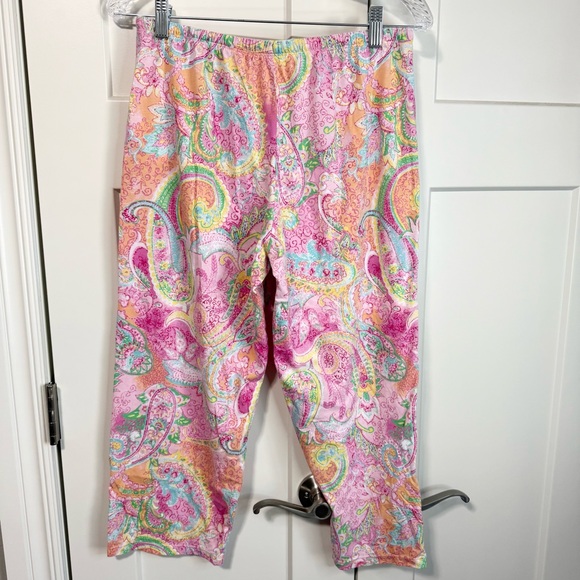 Lauren Ralph Lauren Black Label Pink floral Paisley Pajama Set size small set - Picture 12 of 13